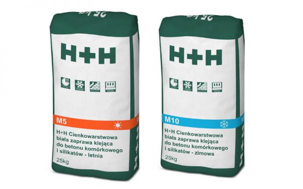 H+H Cienkowarstwowe zaprawy klejące