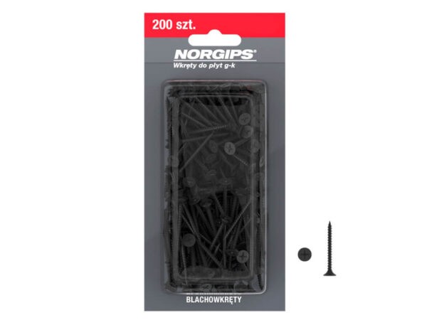 Blachowkręty konfekcjonowane 3,5 x 25 mm NORGIPS